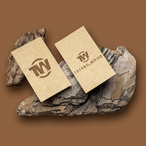 طراحی لوگو کارخانه چوب تکنو وود