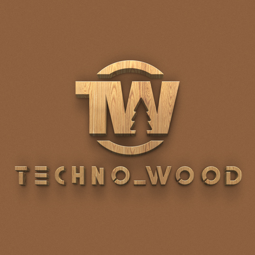 طراحی لوگو کارخانه چوب تکنو وود