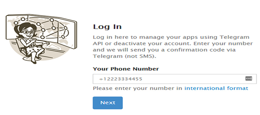 وارد شدن به اکانت تلگرام