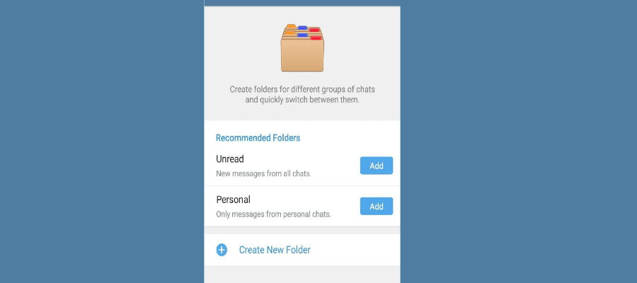 دسته بندی چت ها در تلگرام 