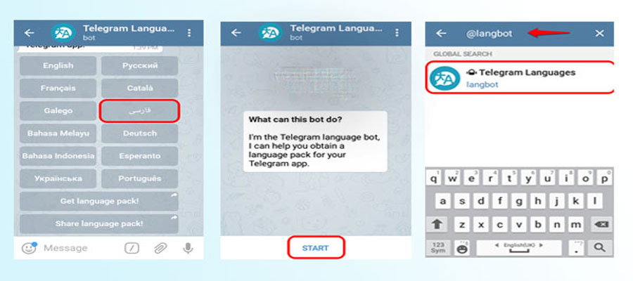 ربات تغییر زبان در تلگرام