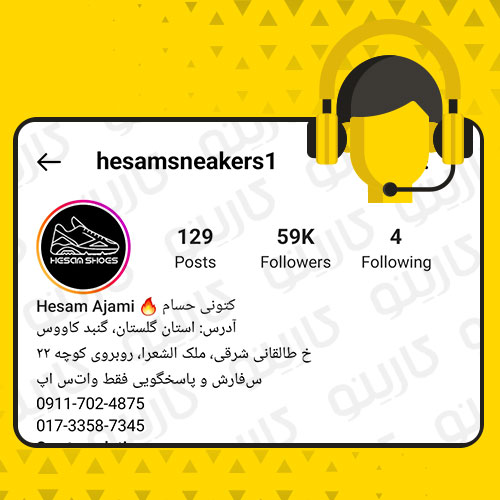 مشاوره اینستاگرام برای پیج hesamsneakers1