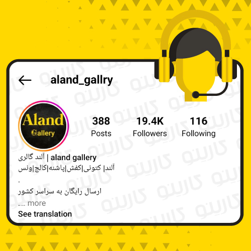 مشاوره اینستاگرام برای پیج aland_gallry